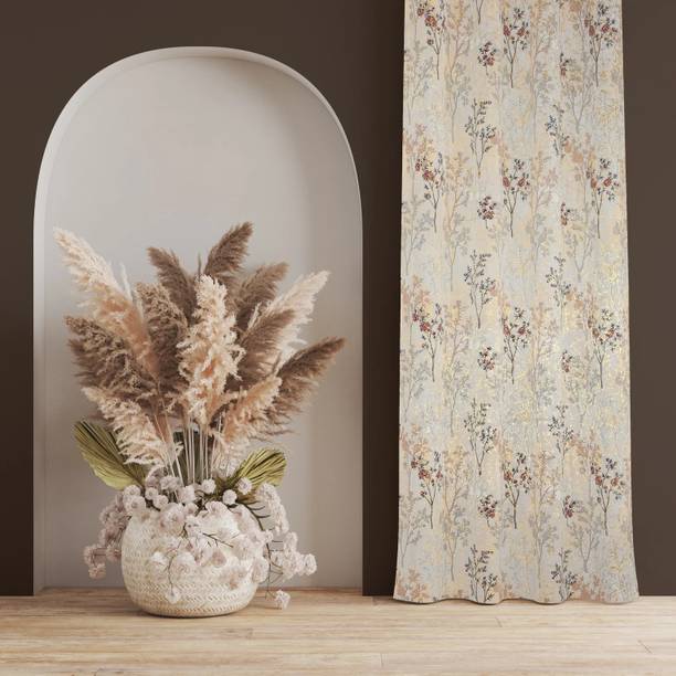 KAANUDO 274 cm (9 ft) Long Door Velvet Room Darkening Curtain Single Curtain