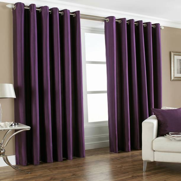 SoftSphere 213 cm (7 ft) Window Polyester Room Darkening Curtain Single Curtain