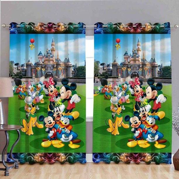 DEHATI STORE 152 cm (5 ft) Window Velvet, Polyester, Silk Room Darkening Curtain (Pack Of 2)