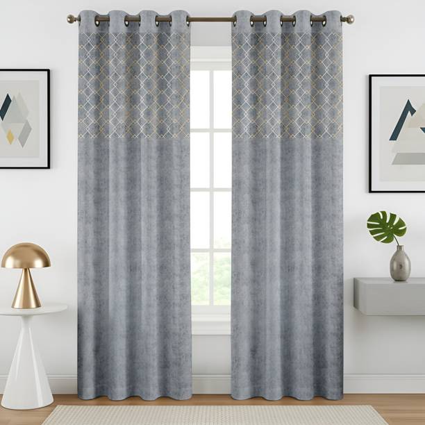 Sh Creations 213 cm (7 ft) Door Polyester Blackout Curtain (Pack Of 2)