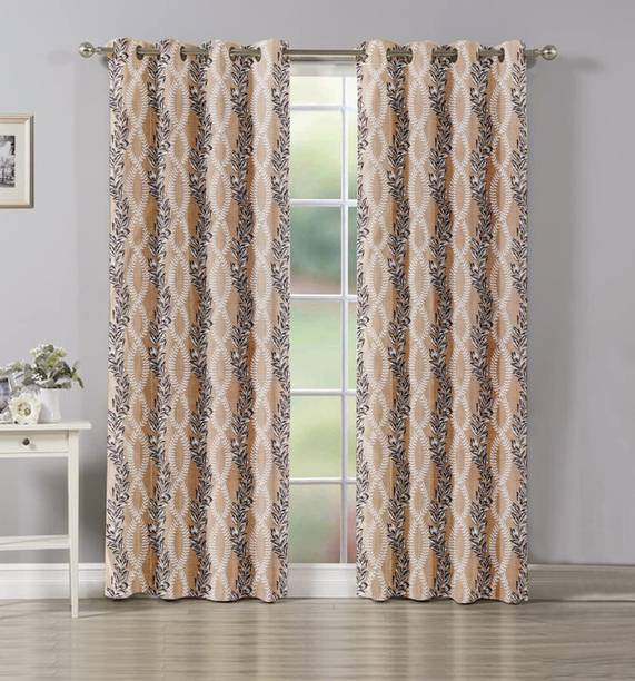 Wroopster 274 cm (9 ft) Polyester Room Darkening Door Curtain (Pack Of 2)