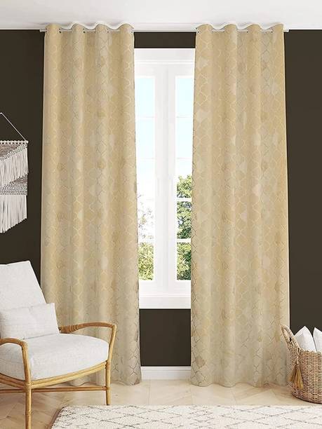 Flipkart SmartBuy 214 cm (7 ft) Door Velvet Room Darkening Curtain (Pack Of 2)