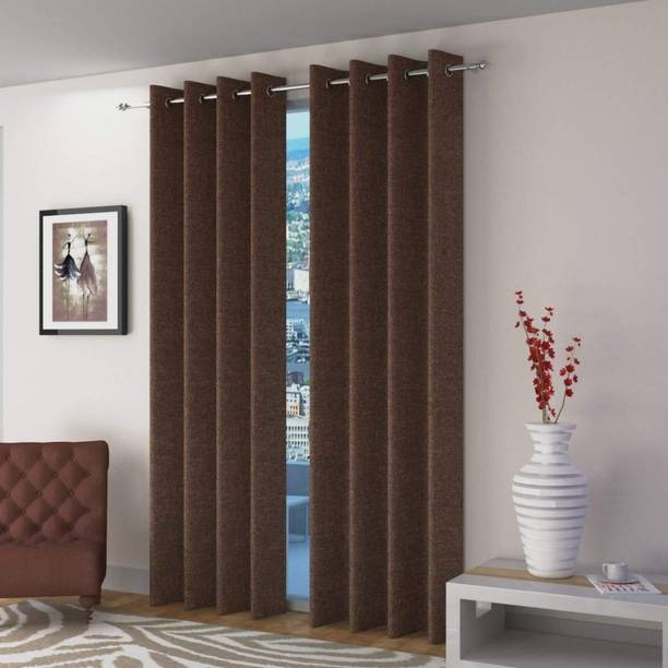Freshfromloom 304 cm (10 ft) Long Door Polyester Room Darkening Curtain (Pack Of 2)