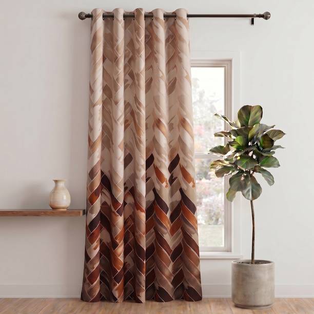 Home Sizzler 213 cm (7 ft) Door Polyester Semi Transparent Curtain Single Curtain