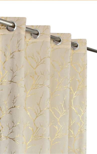 KTENTERPRISES 213 cm (7 ft) Door Velvet Room Darkening Curtain Single Curtain