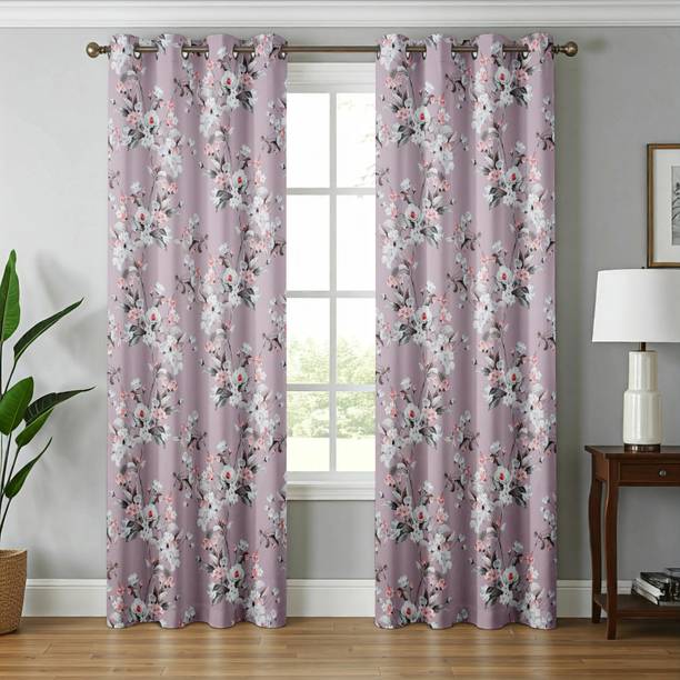 CARLTON LONDON 274 cm (9 ft) Long Door Polyester Blackout Curtain (Pack Of 2)