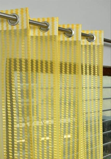 normla 274.32 cm (9 ft) Long Door Net Semi Transparent Curtain (Pack Of 2)