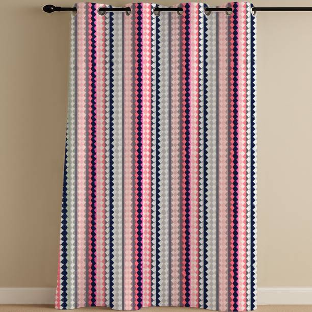 AKLTEXTILE 274 cm (9 ft) Long Door Cotton Room Darkening Curtain Single Curtain