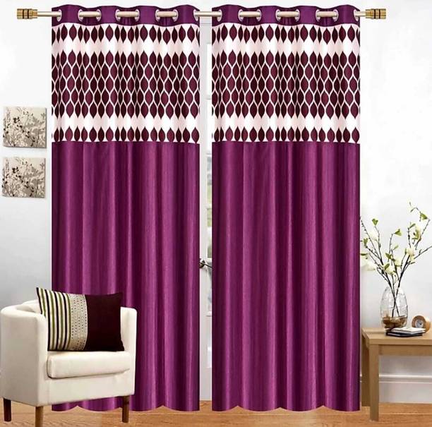 WI International 213 cm (7 ft) Polyester Room Darkening Door Curtain (Pack Of 2)