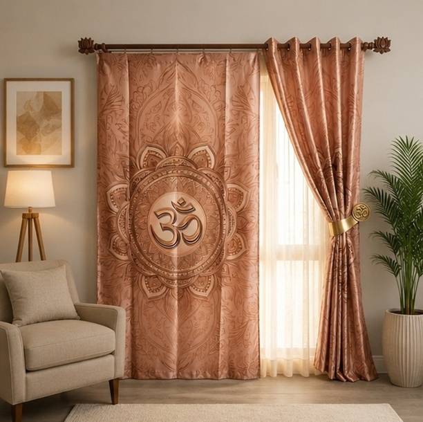 AASHRAE 214 cm (7 ft) Door Polyester Room Darkening Curtain (Pack Of 2)