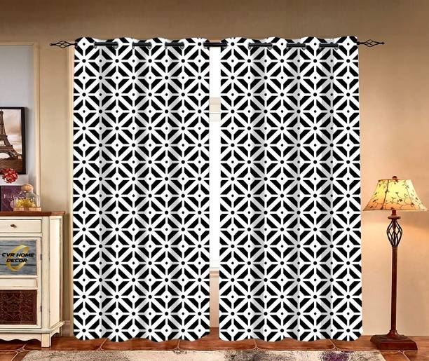 DRAPEHOUSE 225 cm (7 ft) Door Polyester Room Darkening Curtain (Pack Of 2)