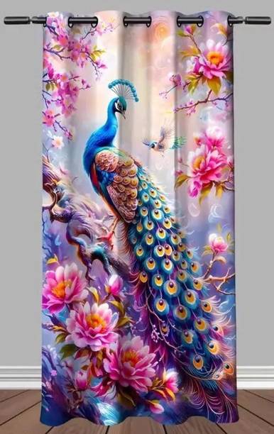 Tarman 213 cm (7 ft) Door Polyester Room Darkening Curtain Single Curtain