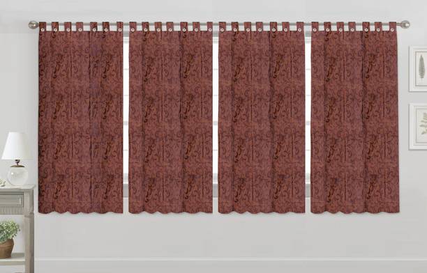 Raksha 150 cm (5 ft) Window Cotton Room Darkening Curtain (Pack Of 4)