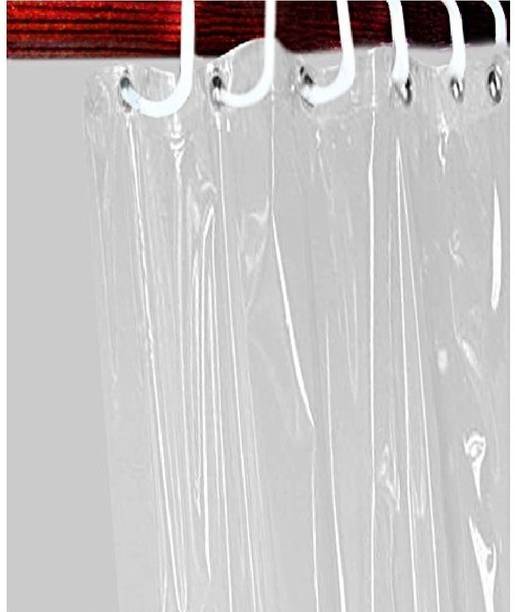 MPRI 216 cm (7 ft) Shower PVC Transparent Curtain Single Curtain