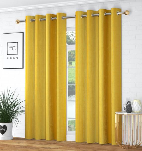 FABDRAPE 152.4 cm (5 ft) Polyester Room Darkening Window Curtain (Pack Of 2)