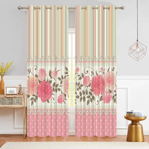 curtaincart 153 cm (5 ft) Polyester Room Darkening Window Curtain (Pack Of 2)