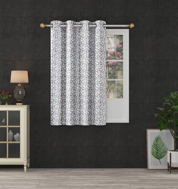 Panipat Textile Hub 152 cm (5 ft) Window Polyester Room Darkening Curtain Single Curtain