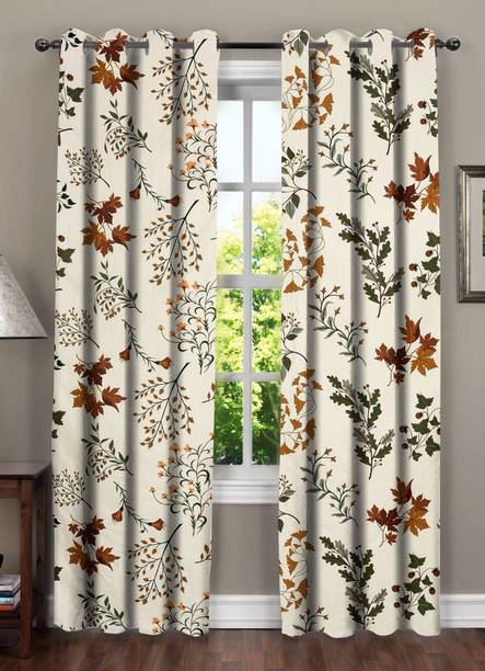 Flipkart SmartBuy 274 cm (9 ft) Long Door Polycotton Room Darkening Curtain (Pack Of 2)