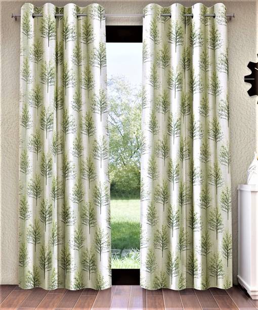 Home Sizzler 213 cm (7 ft) Polyester Semi Transparent Door Curtain (Pack Of 2)