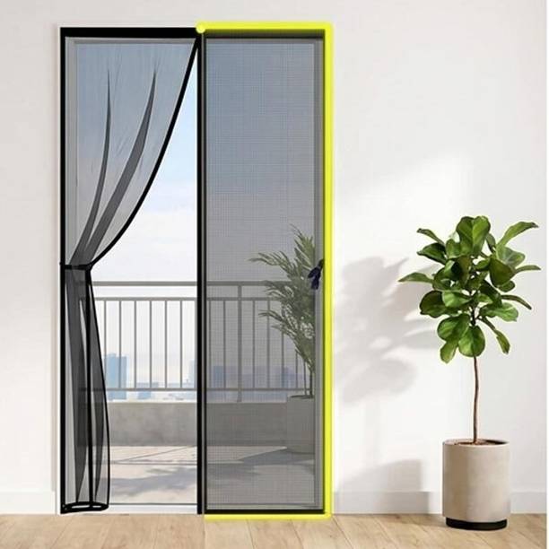 Online Expert 200 cm (7 ft) Door Polyester Semi Transparent Curtain Single Curtain