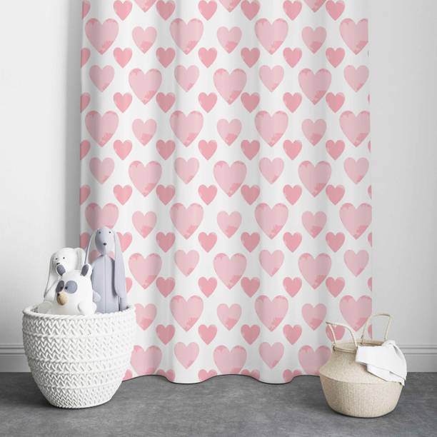 Cotonex 213.5 cm (7 ft) Cotton Semi Transparent Door Curtain (Pack Of 2)