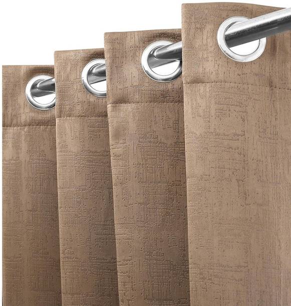 KFHDECOR 213 cm (7 ft) Door Polyester Blackout Curtain Single Curtain