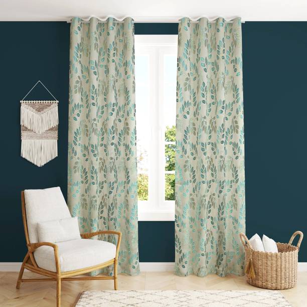 Freshfromloom 243 cm (8 ft) Door Polyester Room Darkening Curtain (Pack Of 2)