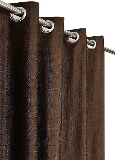 IndianOnlineMall 152 cm (5 ft) Window Polyester Room Darkening Curtain (Pack Of 2)
