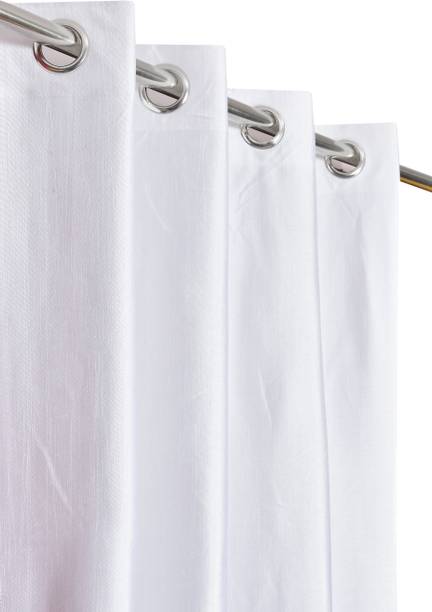 DrapeHomez 213 cm (7 ft) Door Polyester Semi Transparent Curtain Single Curtain