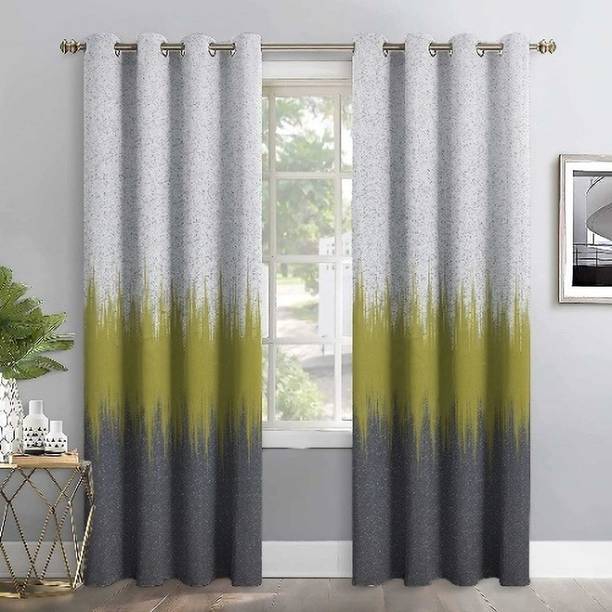 CARLTON LONDON 210 cm (7 ft) Door Polyester Room Darkening Curtain Single Curtain
