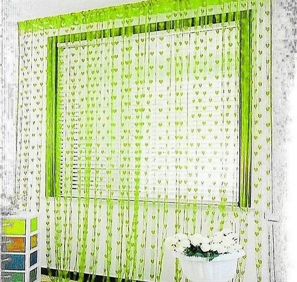 NIKITA ENTERPRISE 213 cm (7 ft) Polyester Semi Transparent Door Curtain (Pack Of 2)