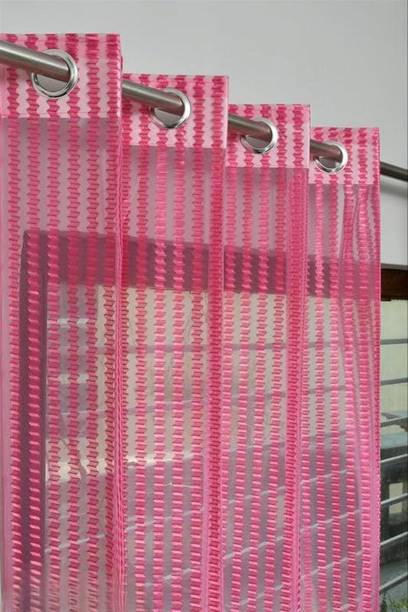 normla 274.32 cm (9 ft) Long Door Net Semi Transparent Curtain (Pack Of 2)