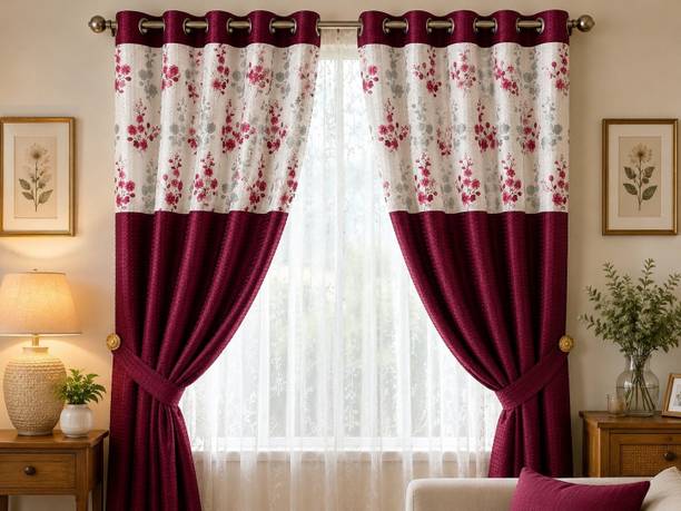 EJ Enterprise 152 cm (5 ft) Window Polyester Blackout Curtain (Pack Of 2)