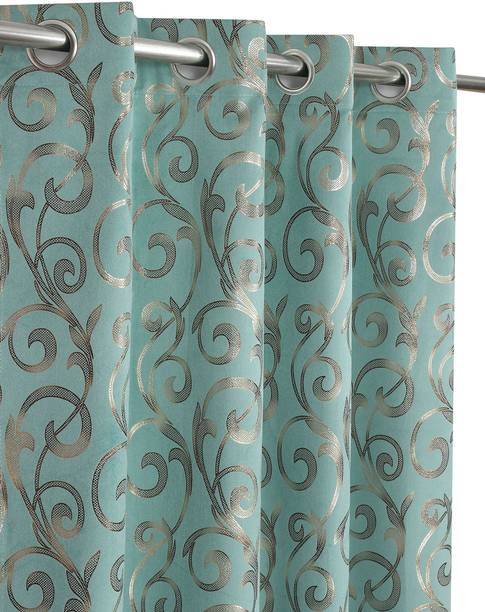 Drape And Decor 243.84 cm (8 ft) Shower Velvet Room Darkening Curtain (Pack Of 2)