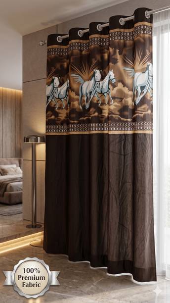 Rozy 274.32 cm (9 ft) Door Cotton Room Darkening Curtain (Pack Of 8)