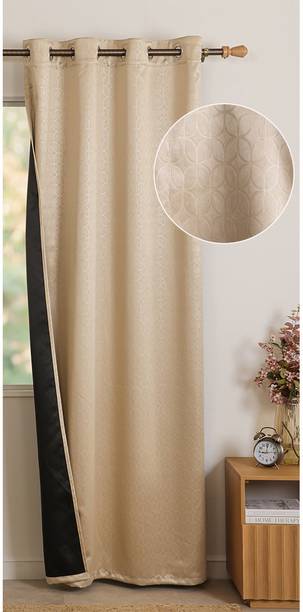 HOMEMONDE 243.84 cm (8 ft) Shower Polyester Blackout Curtain Single Curtain