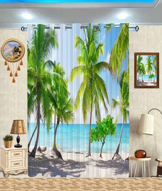 Oceardecor 154 cm (5 ft) Window Polyester Room Darkening Curtain Single Curtain