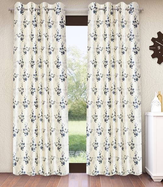 Home Sizzler 213 cm (7 ft) Polyester Semi Transparent Door Curtain (Pack Of 2)
