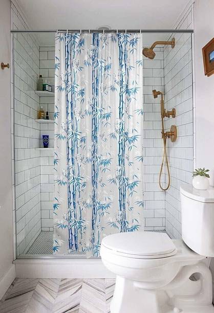 lavimo 210 cm (7 ft) PVC Semi Transparent Shower Curtain Single Curtain