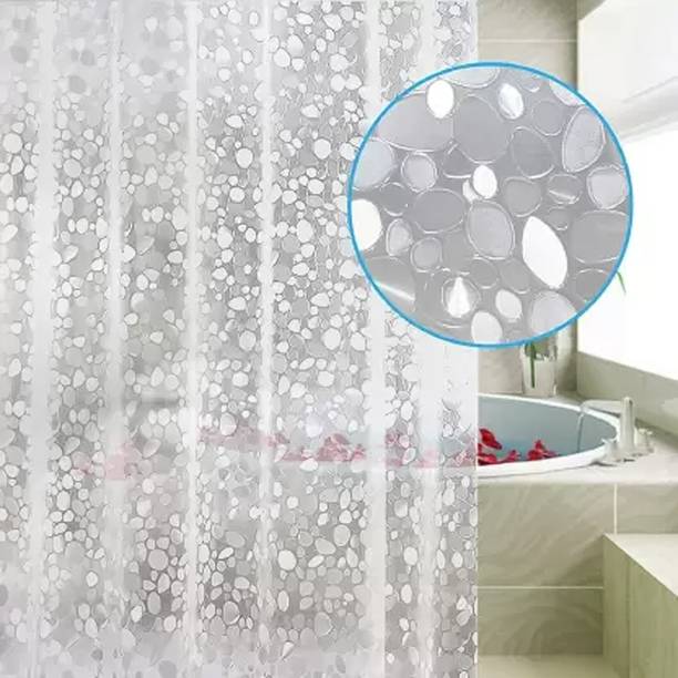 KANUSHI 214 cm (7 ft) PVC Transparent Door Curtain Single Curtain