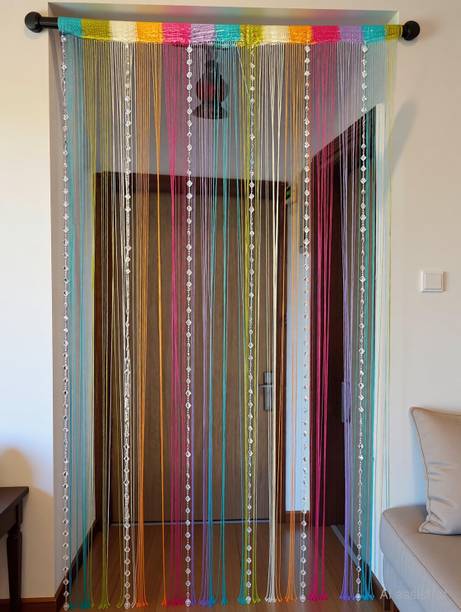 PINDIA 274.32 cm (9 ft) Long Door Polyester Semi Transparent Curtain Single Curtain