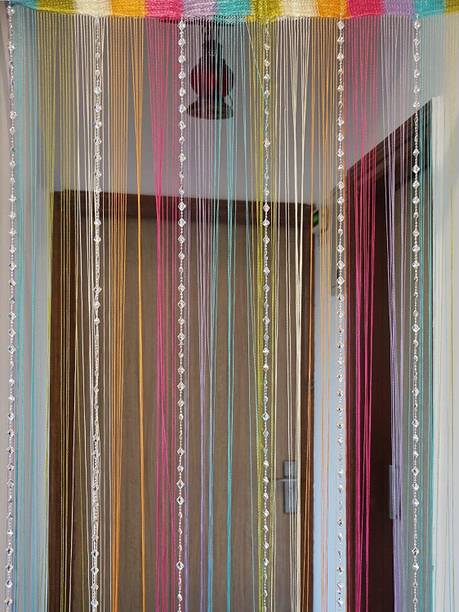 PINDIA 274.32 cm (9 ft) Polyester Semi Transparent Long Door Curtain Single Curtain