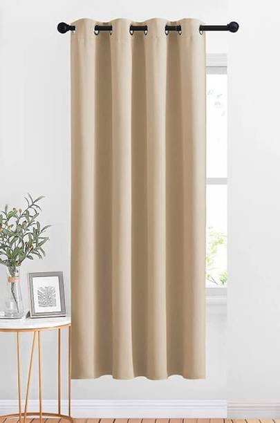 CHAAPO 275 cm (9 ft) Long Door Silk Blackout Curtain Single Curtain