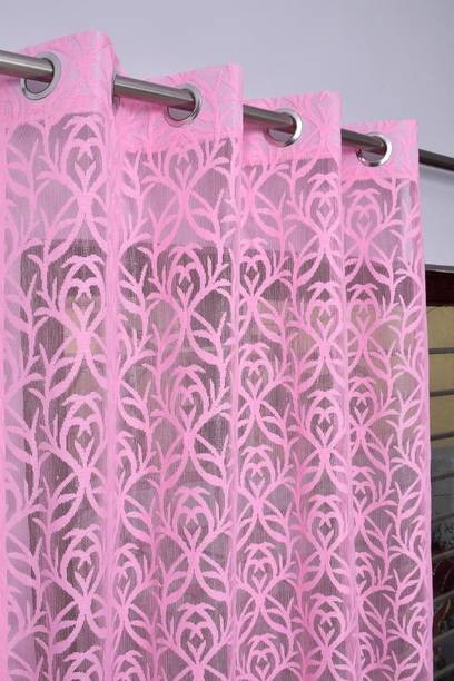 MGK Furnishing 213 cm (7 ft) Net Transparent Door Curtain (Pack Of 2)