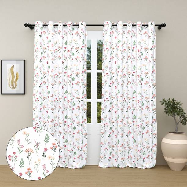 haus & kinder 210 cm (7 ft) Cotton Room Darkening Door Curtain (Pack Of 2)