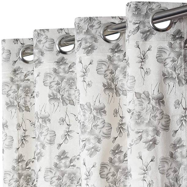 Kraftiq Homes 152 cm (5 ft) Window Velvet Room Darkening Curtain Single Curtain