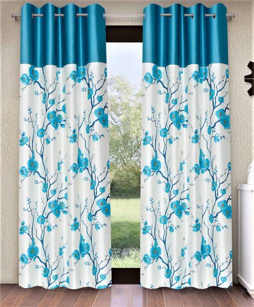 Fashion String 213 cm (7 ft) Polyester Semi Transparent Door Curtain (Pack Of 2)