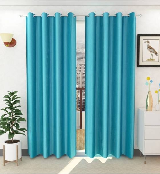 DTODEXPRESS 213.3 cm (7 ft) Polyester Room Darkening Door Curtain (Pack Of 2)