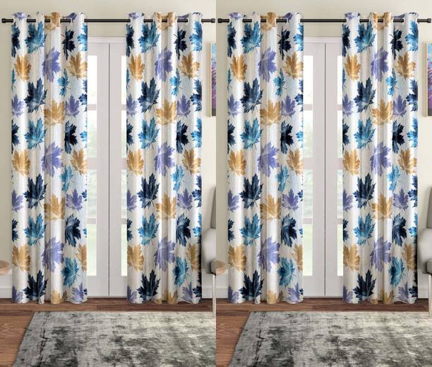 Home Sizzler 213 cm (7 ft) Polyester Semi Transparent Door Curtain (Pack Of 4)