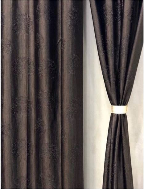 DTODEXPRESS 152.4 cm (5 ft) Polyester Room Darkening Window Curtain (Pack Of 2)